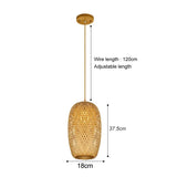 Bamboo Chandelier Pendant Wood Ceiling Lamp