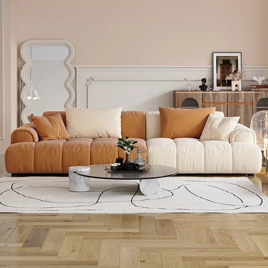 Minimalist Sectional Modular Compressed Sofa