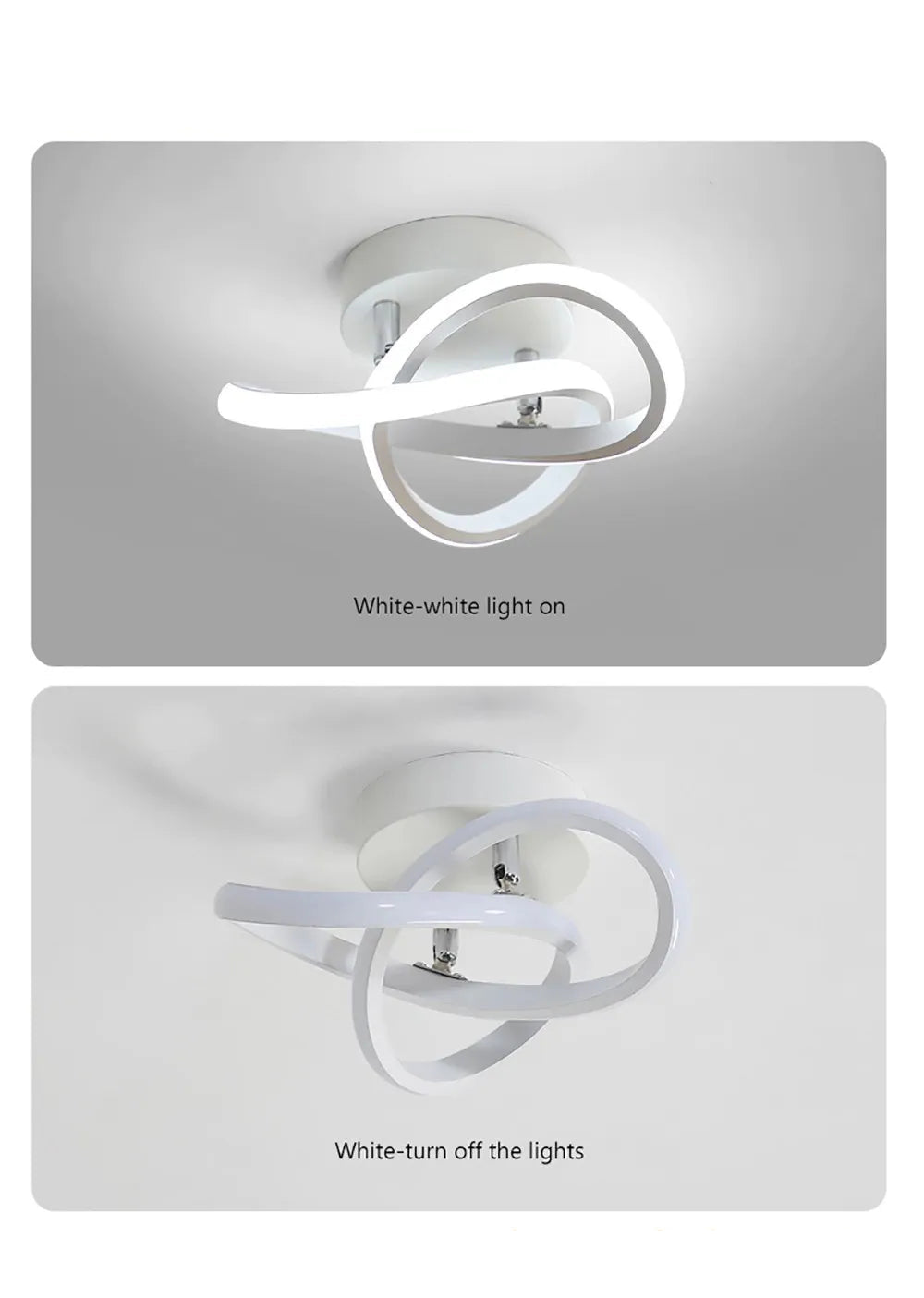 Moderne minimalistische LED-Deckenleuchte in Kreis-Abfangform