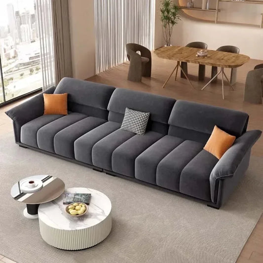 Minimalist Modular Velvet Sectional Compressed Sofa