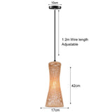 Bamboo Chandelier Pendant Wood Ceiling Lamp