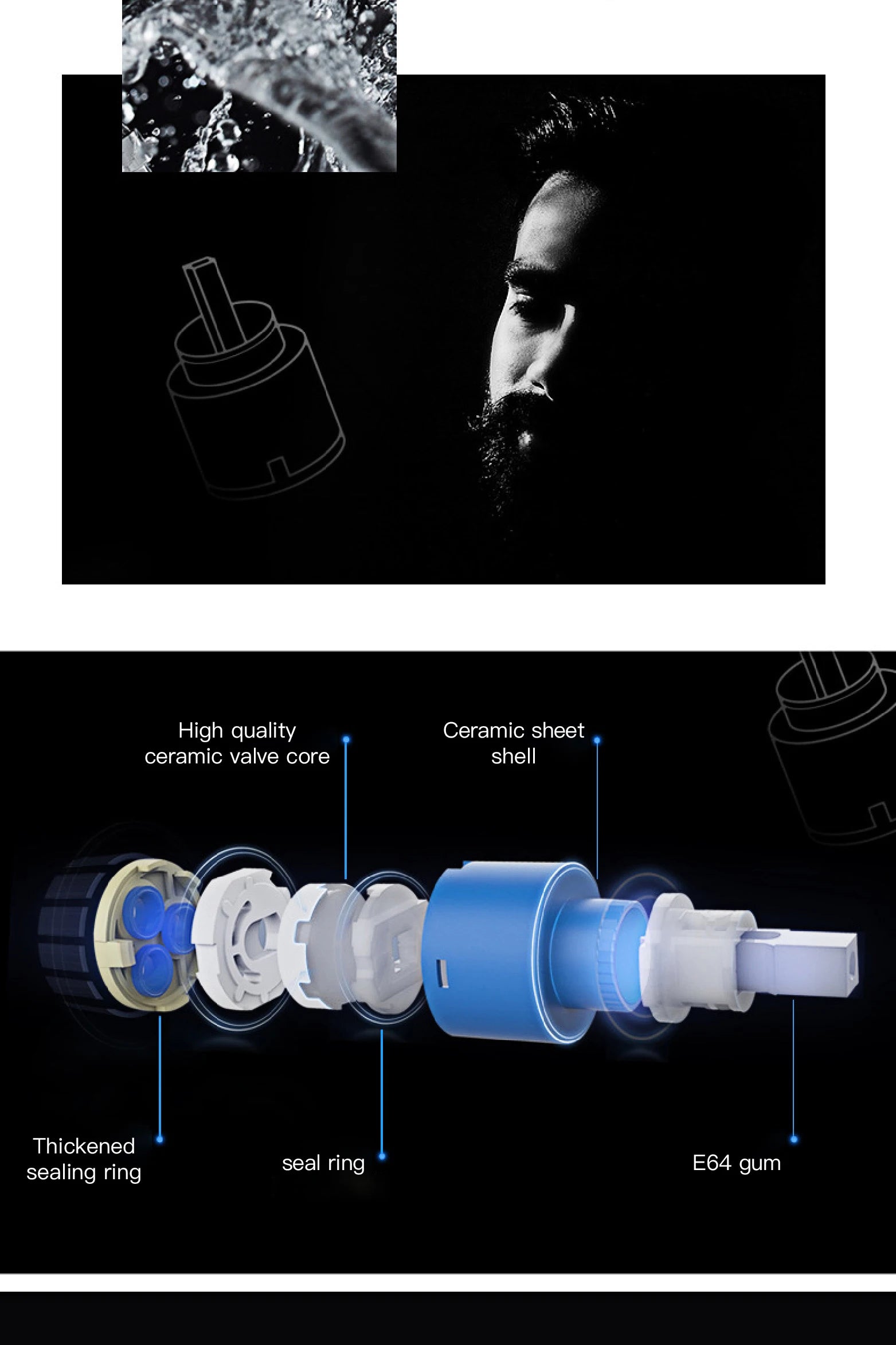 Touch Switch Cold Hot Dual Control Magnetic Sink Faucet