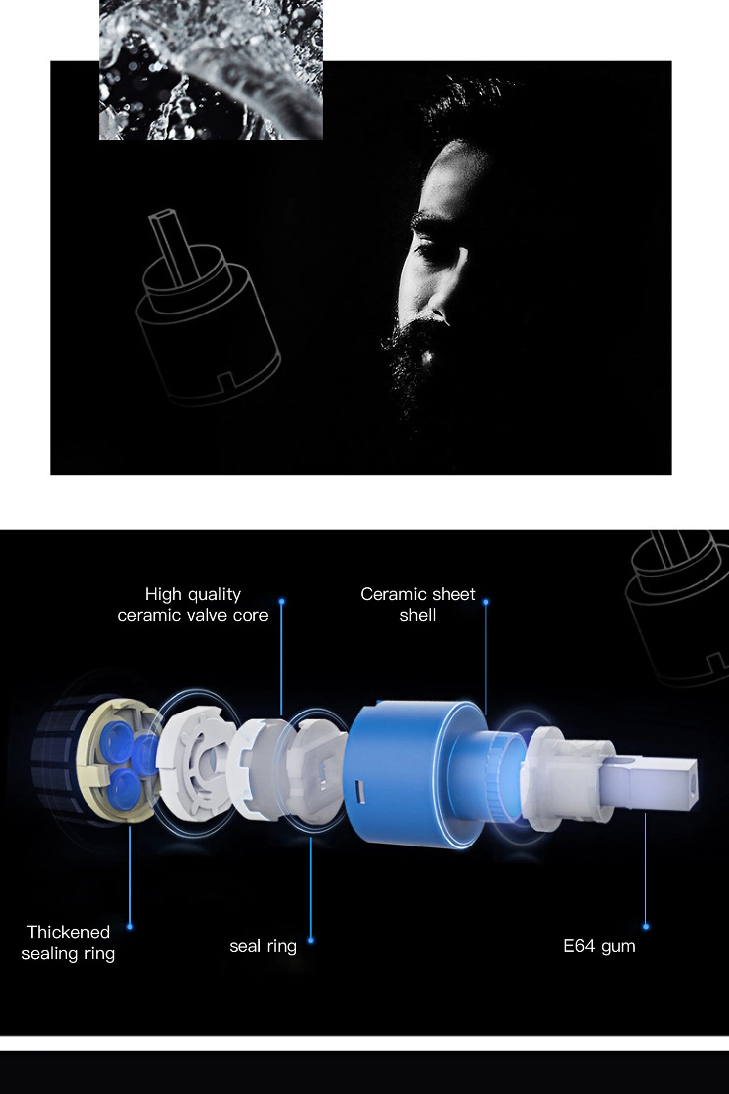 Touch Switch Cold Hot Dual Control Magnetic Sink Faucet