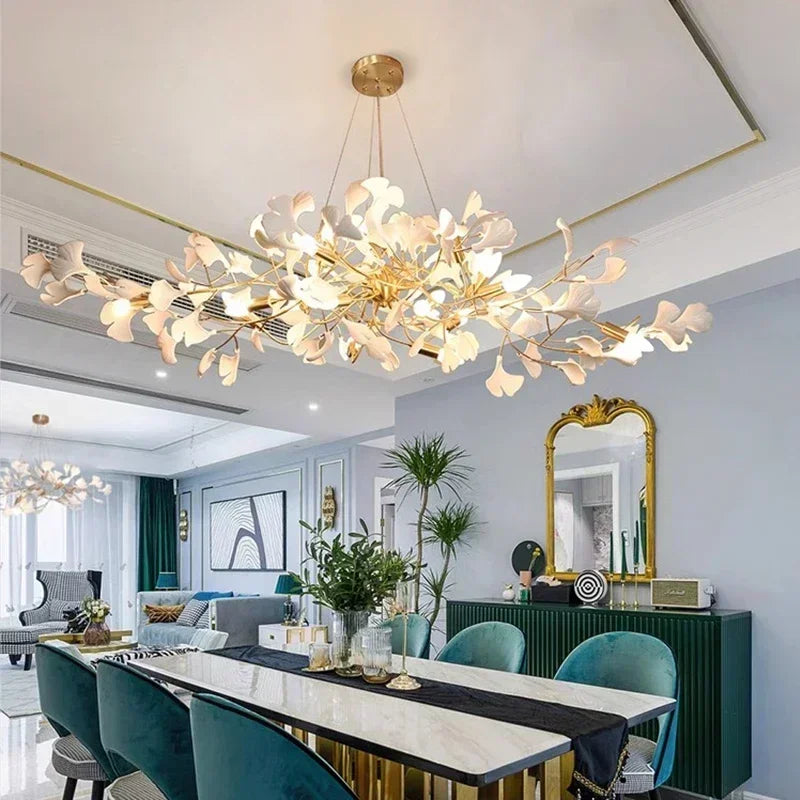 Modern Nordic Flower Leaf Chandelier Pendant Lamp