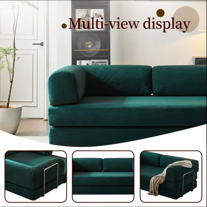 Modern Minimalist Corduroy Bed Compressed Sofa