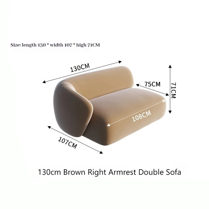 Sectional Minimalist Curved Modular Table Sofa Set