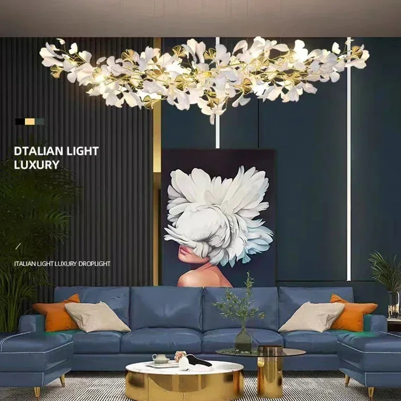 Modern Nordic Flower Leaf Chandelier Pendant Lamp