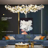Modern Nordic Flower Leaf Chandelier Pendant Lamp