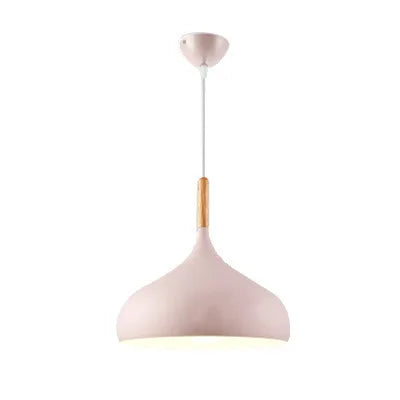 LED Colored Wooden Pendant Light  Lamp
