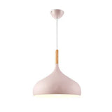 LED Colored Wooden Pendant Light  Lamp