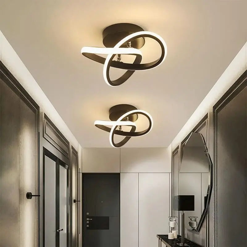 Moderne minimalistische LED-Deckenleuchte in Kreis-Abfangform