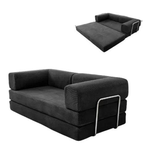 Sofá cama plegable minimalista de pana 