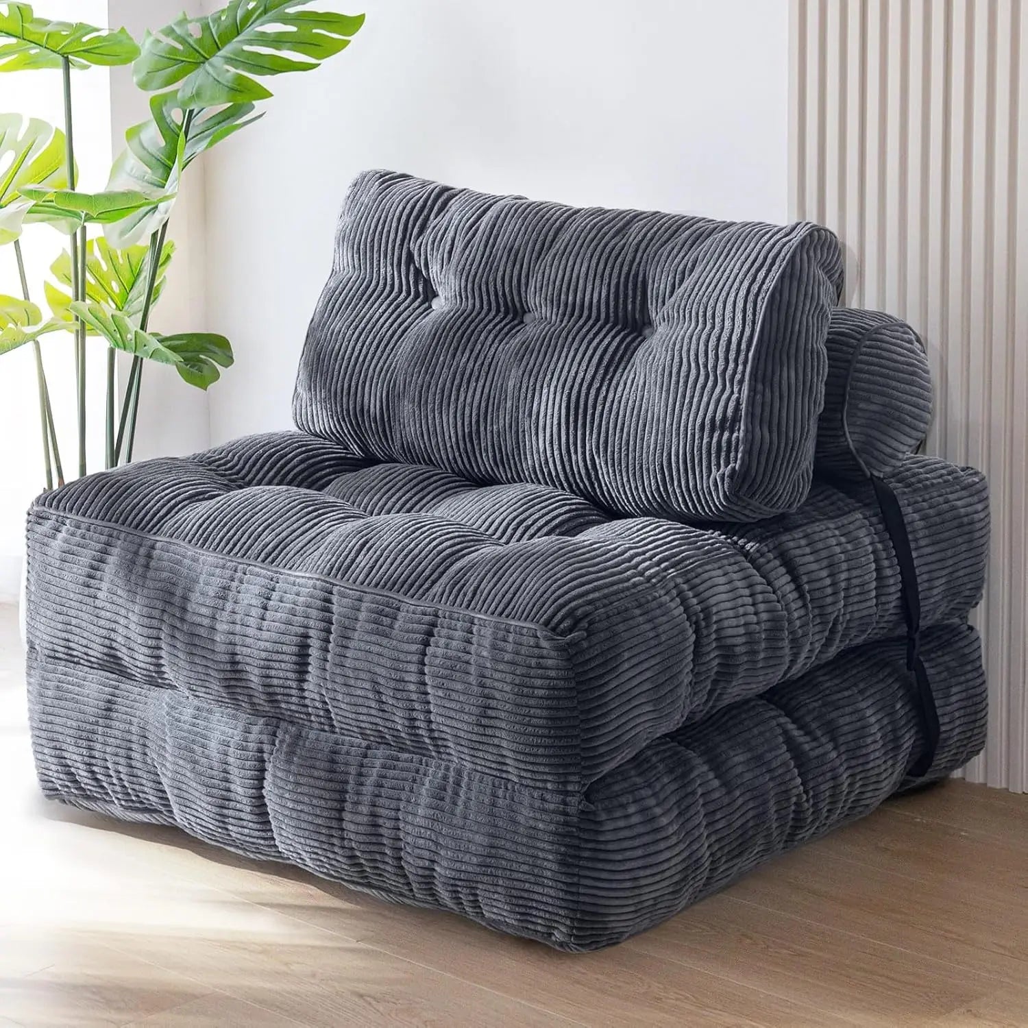 Fold Out Convertible Sleeper Chair Pillow Sofa Bed
