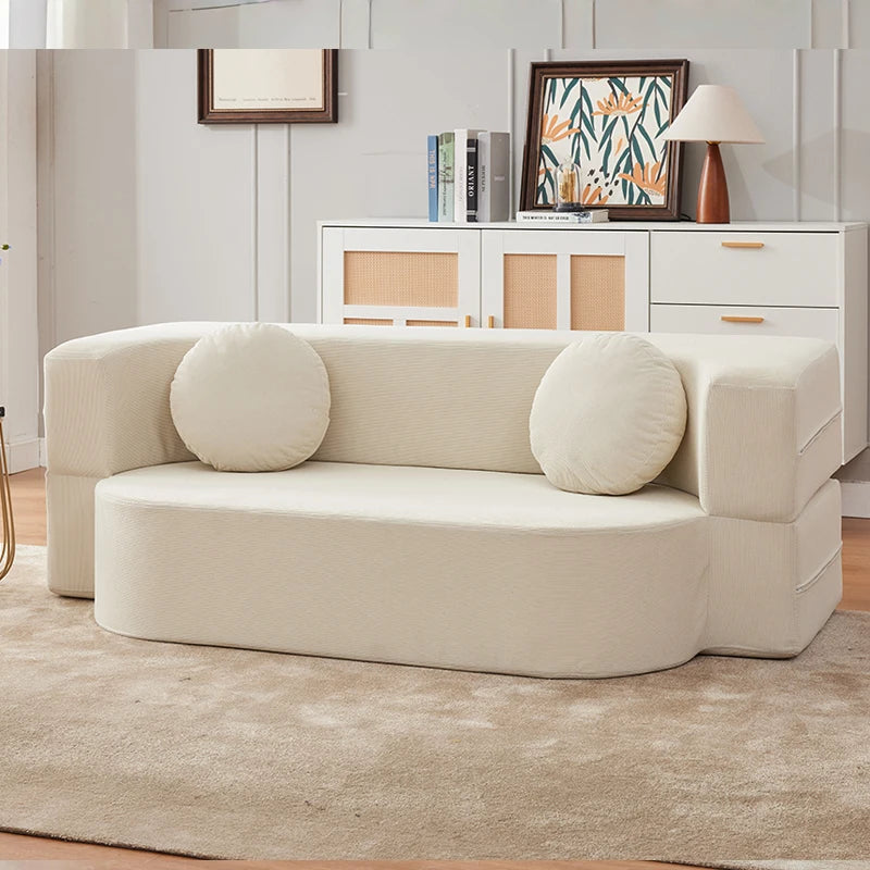 Foldable Bed Modular Retro Arm Compressed Sofa