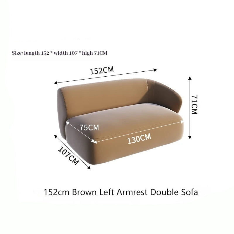 Sectional Minimalist Curved Modular Table Sofa Set