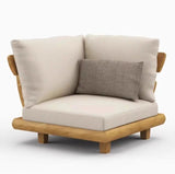 Wood Waterproof Outdoor L Shaped Modular Sofa