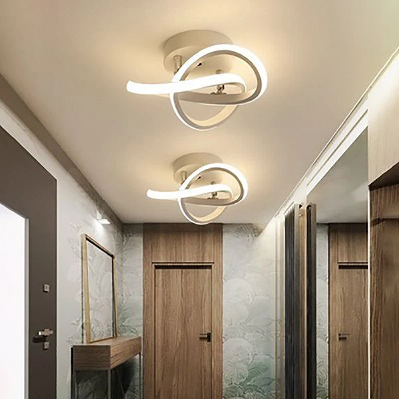 Moderne minimalistische LED-Deckenleuchte in Kreis-Abfangform