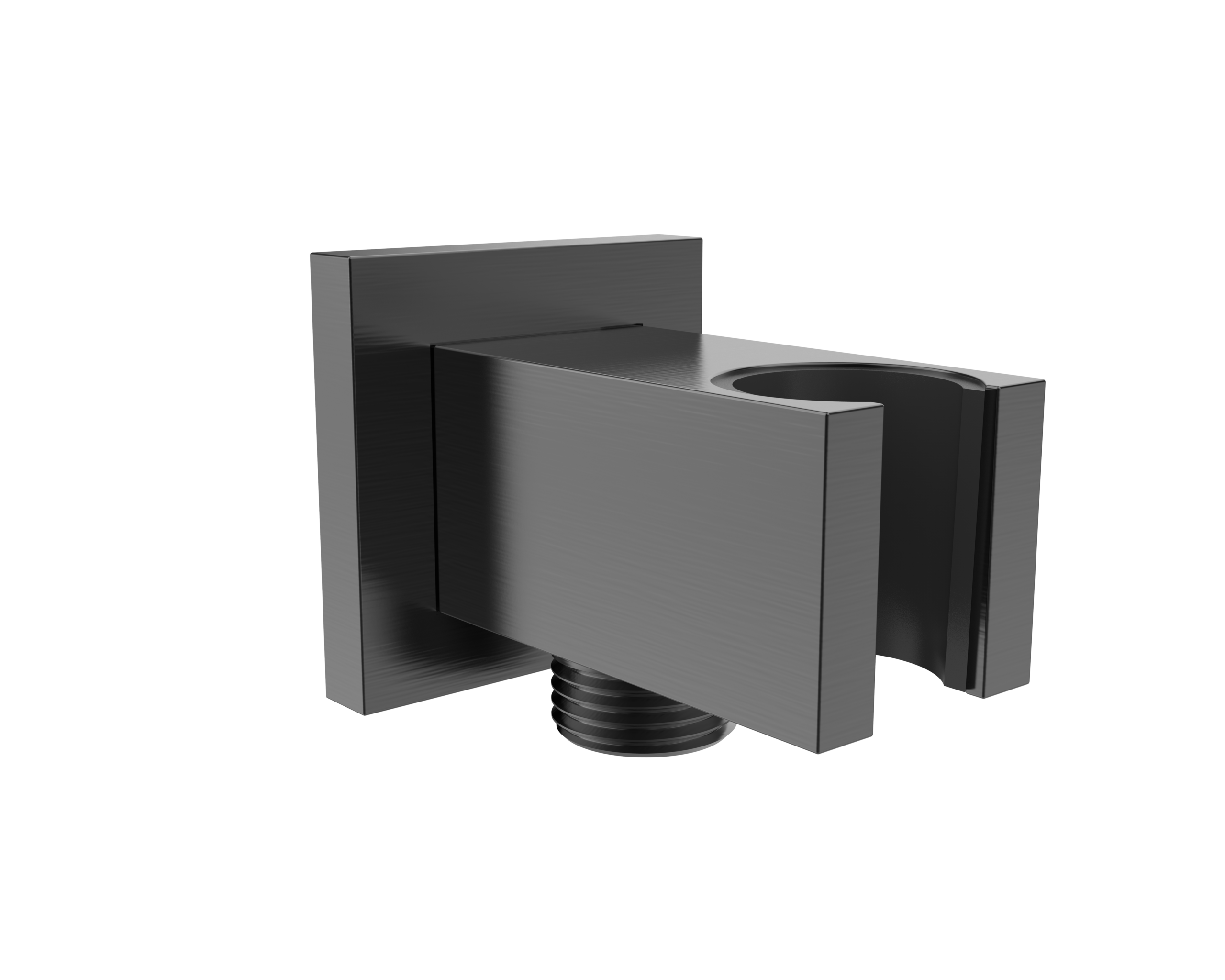 Black Gun Metal Square Hand Shower Holder with Water Outlet, main product view