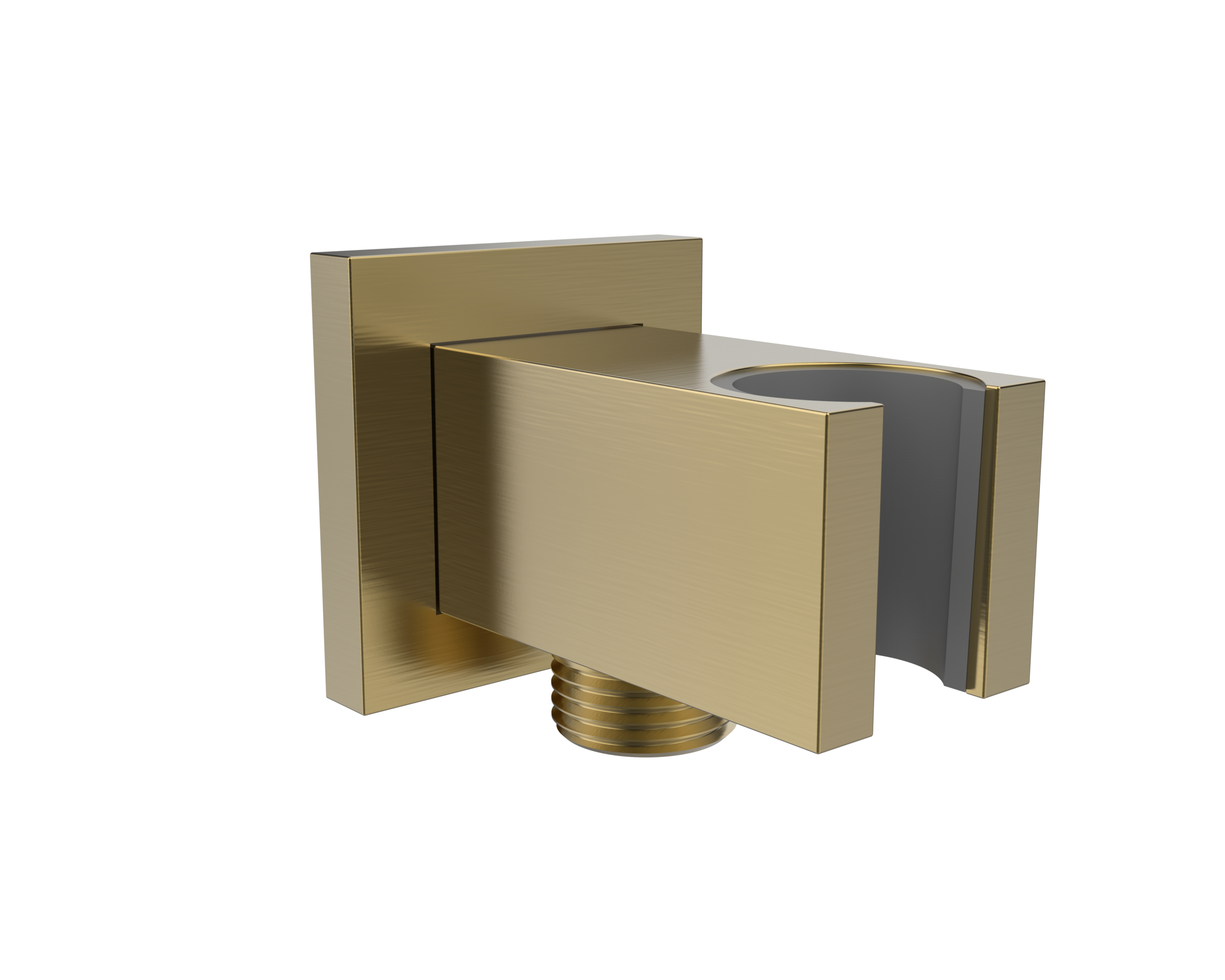 Brushed Gold Square Hand Shower Holder with Water Outlet, main product view