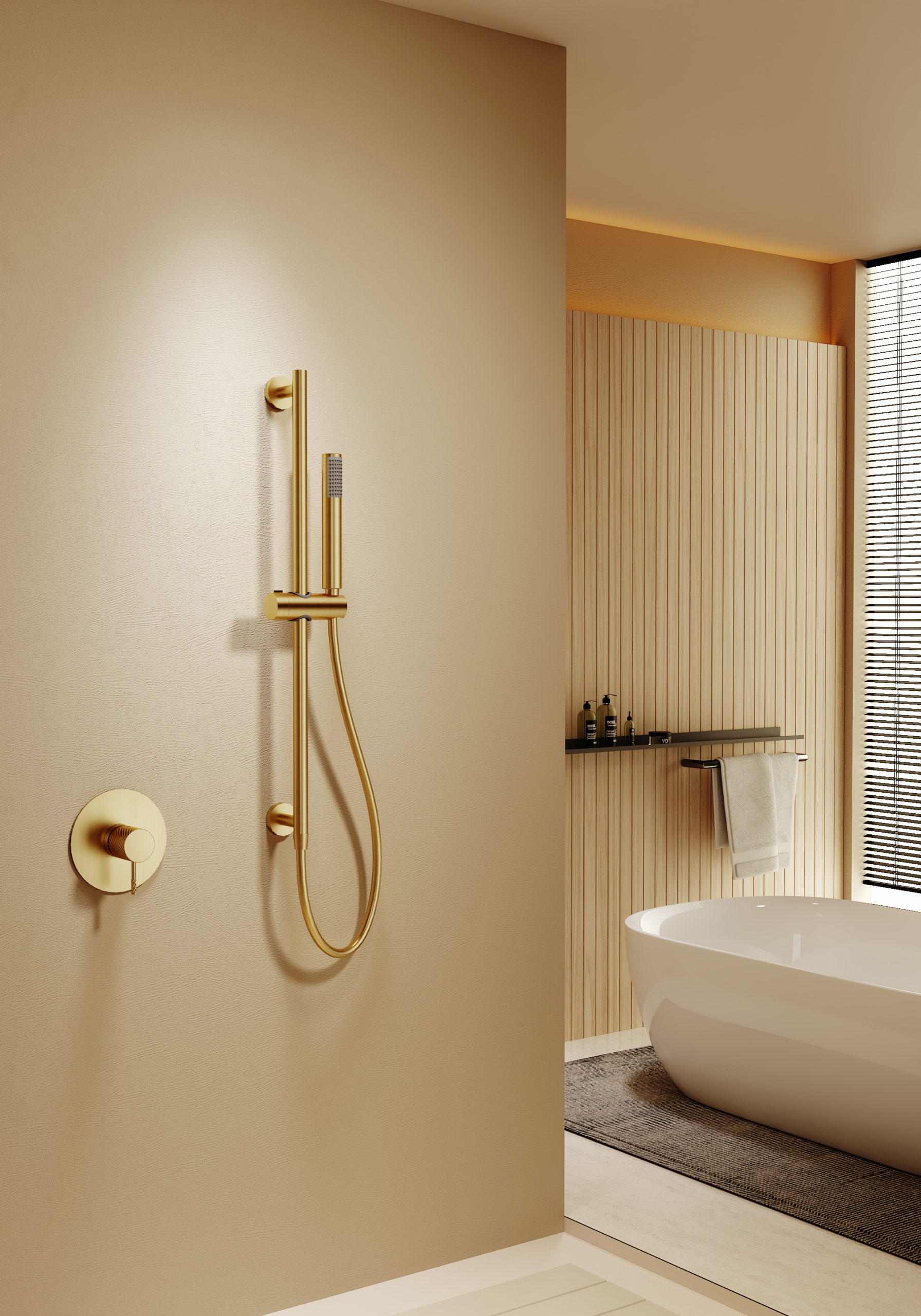 Bless Chrome Concealed Single Lever Shower Set with Hand Shower, view 2