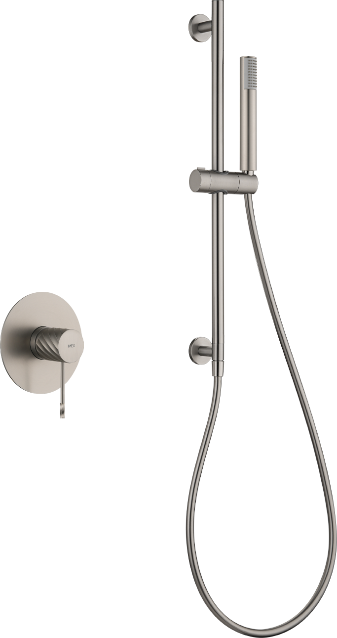 Brushed Nickel Concealed Single Lever Shower Set with Hand Shower BLESS, main product view