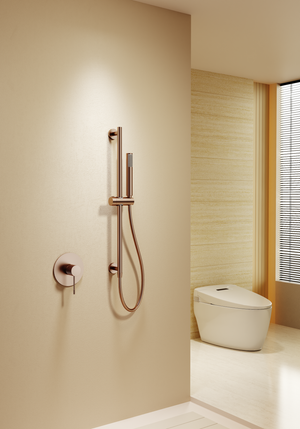 Black Gun Metal Concealed Single Lever Shower Set with Hand Shower LINE, view 2