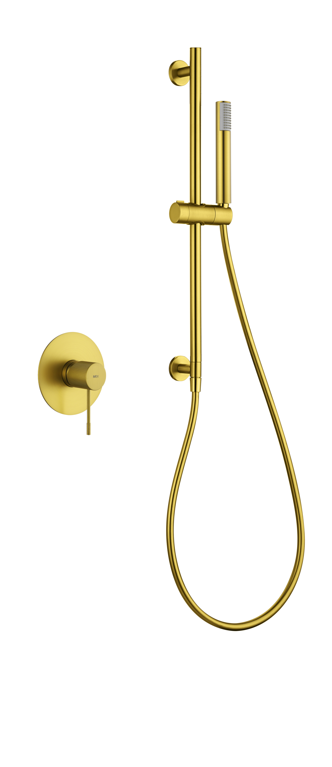 Line Brushed Gold Concealed Single Lever Shower Set with Hand Shower, main product view