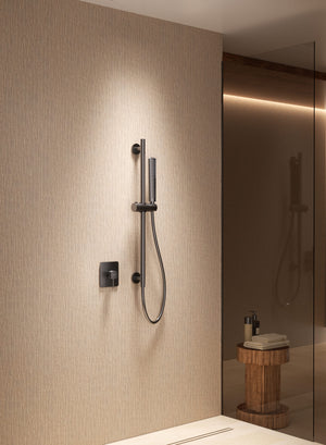 Brushed Rose Gold Concealed Single Lever Shower Set with Hand Shower FIRENZE, view 4