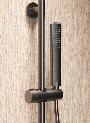 Brushed Nickel Concealed Single Lever Shower Set with Hand Shower FIRENZE, view 3