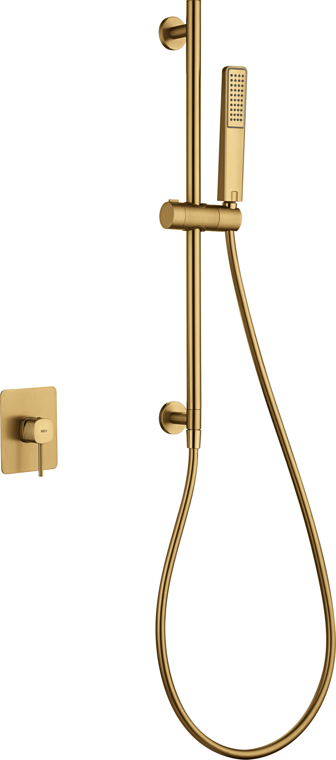 Brushed Gold Concealed Single Lever Shower Set with Hand Shower FIRENZE, main product view