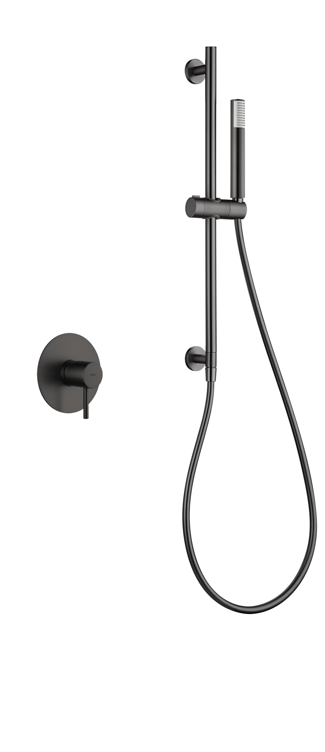 Black Gun Metal Concealed Single Lever Shower Set with Hand Shower MONZA, main product view