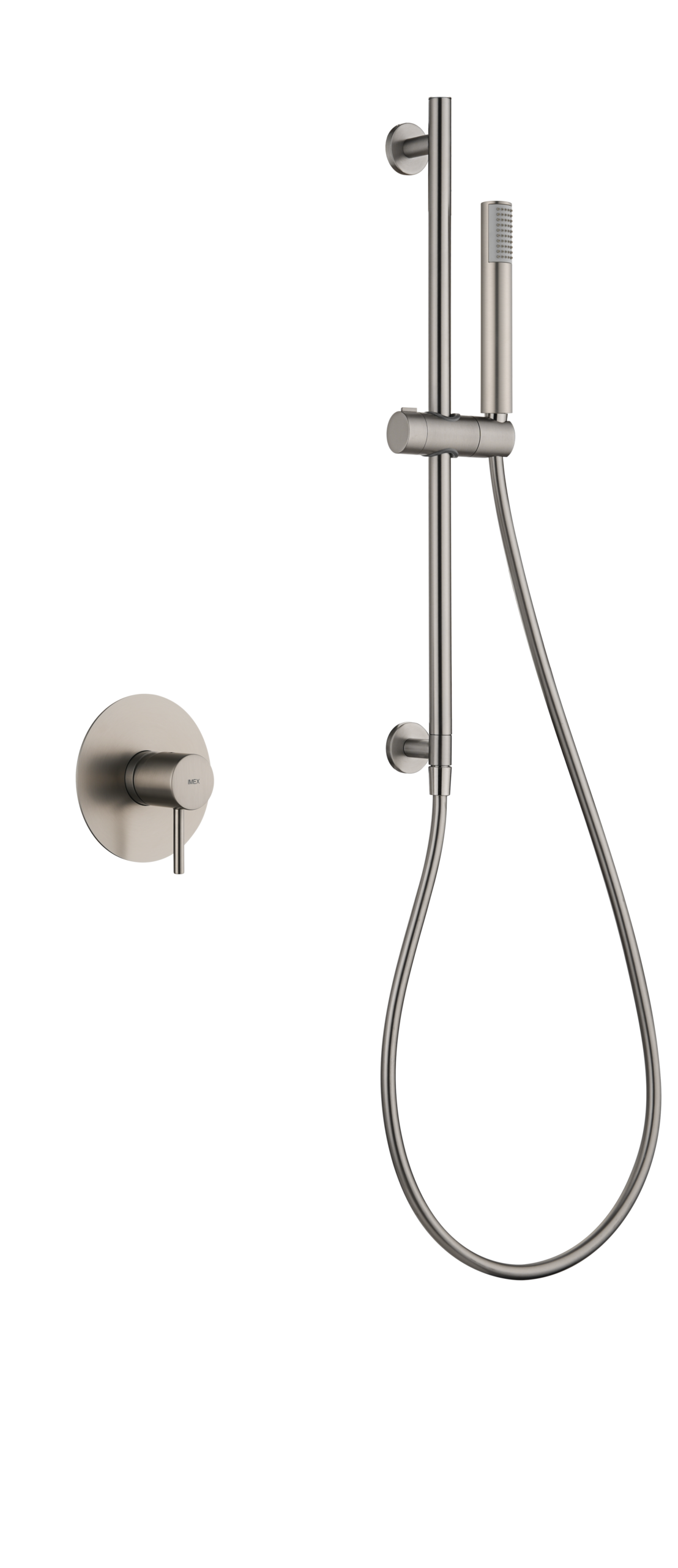Brushed Nickel Concealed Single Lever Shower Set with Hand Shower MONZA, main product view
