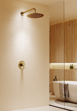 Bless Matte Black Concealed Single Lever Shower Set with Rain Head, view 2