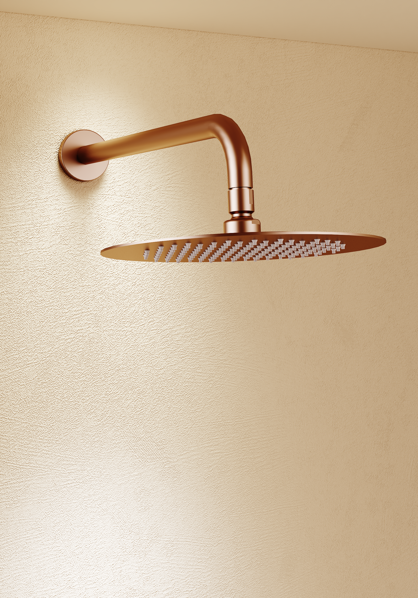 Line Brushed Nickel Concealed Single Lever Shower Set with Rain Head, view 4
