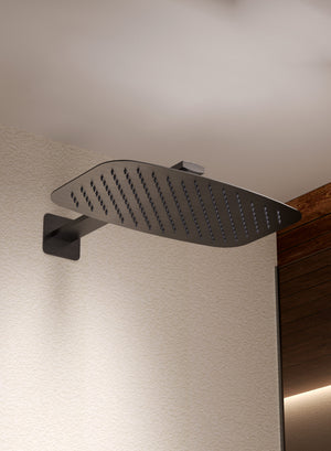 Firenze Chrome Concealed Single Lever Shower Set with Rain Head, view 4