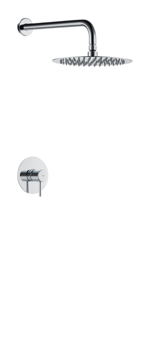 Monza Chrome Concealed Single Lever Shower Set with Rain Head, main product view