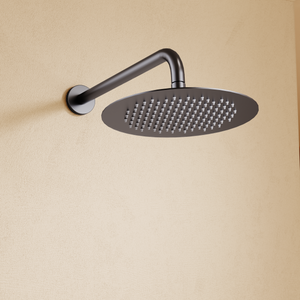 Belgica Matte Black Concealed Single Lever Shower Set with Rain Head, view 2