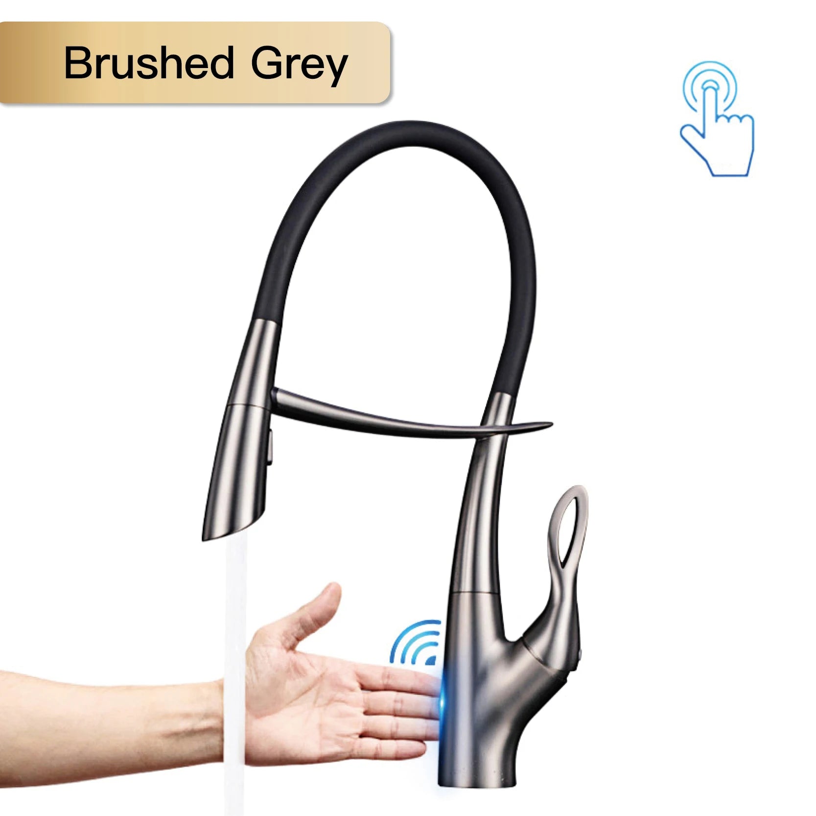 Touch Switch Cold Hot Dual Control Magnetic Sink Faucet