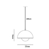 Nordic Flower Semicircular Hanging Pendant Lamp