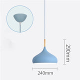 LED Colored Wooden Pendant Light  Lamp