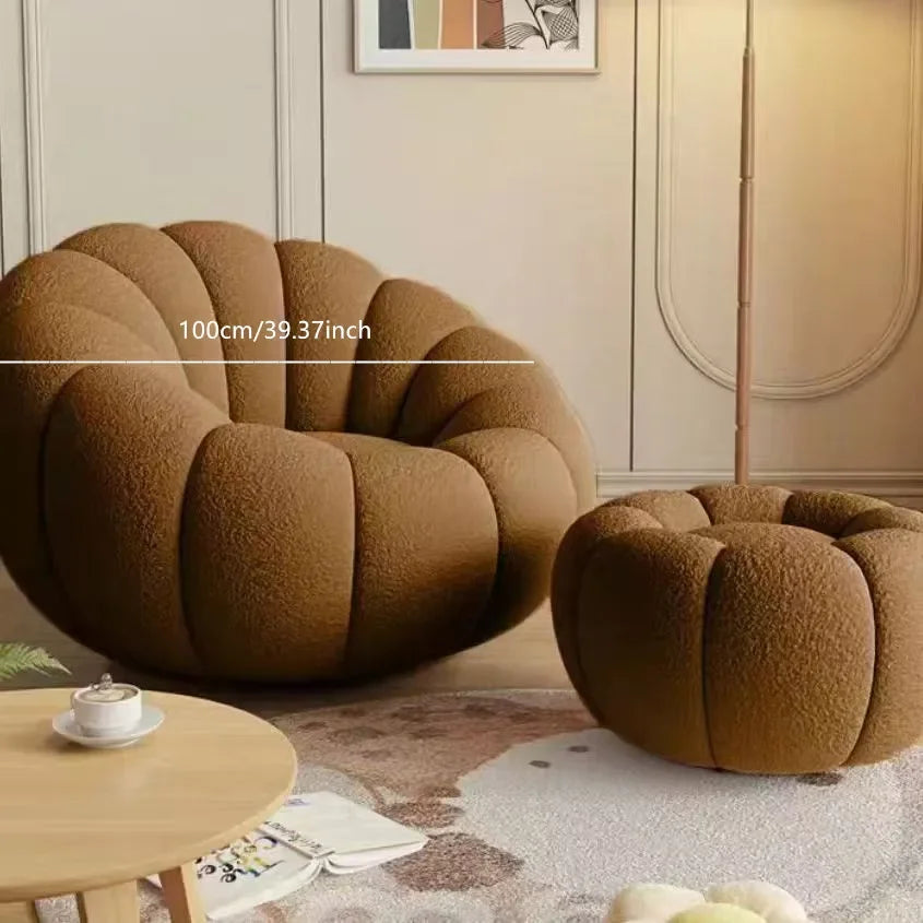 Sillón nórdico perezoso con forma de nube de calabaza 