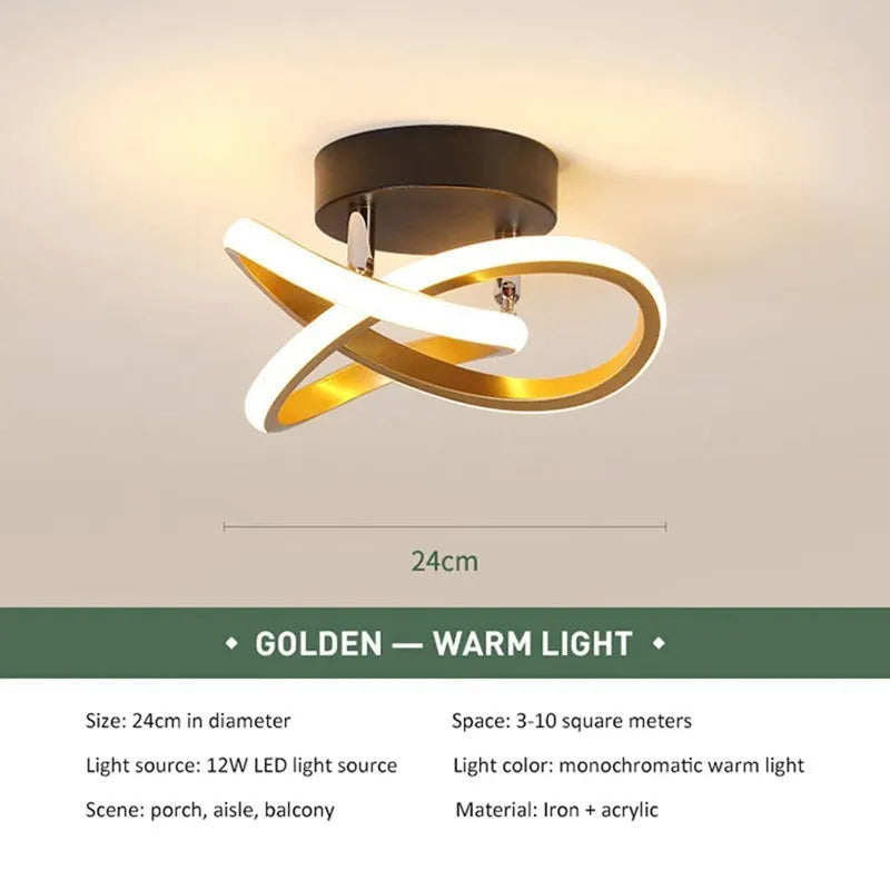 Moderne minimalistische LED-Deckenleuchte in Kreis-Abfangform