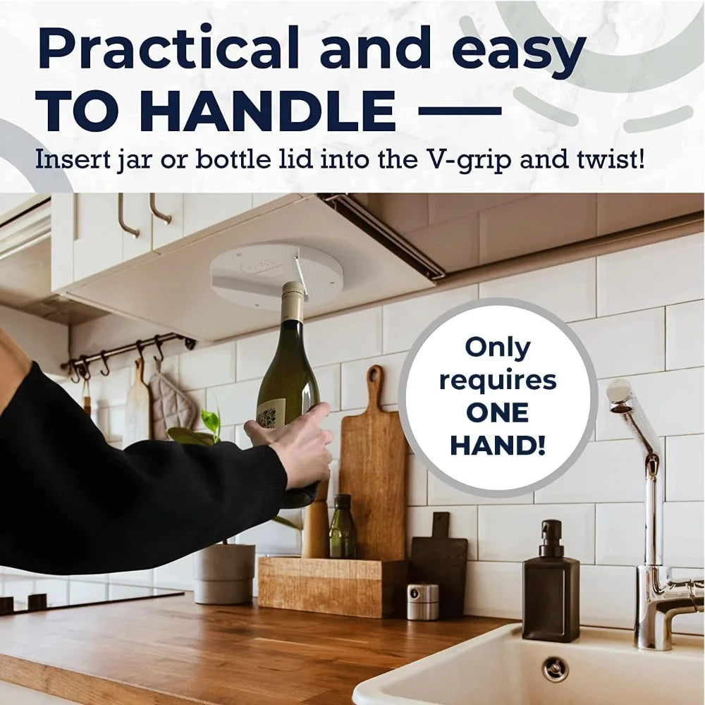 Under Cabinet Hand Easy Grip Bottle Jar Opener - 1pc