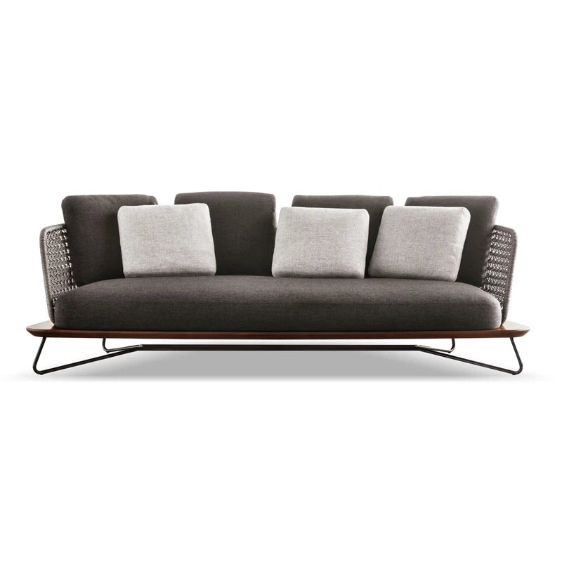Nordic Outdoor Garden Wooden Rattan Sofa Set