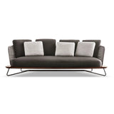 Nordic Outdoor Garden Wooden Rattan Sofa Set