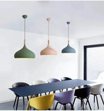 LED Colored Wooden Pendant Light  Lamp