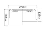 Modular Sectional Velvet Puffs Compressed Bed Sofa