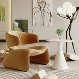 Flannel Curved Single Leisure Rest Chair