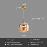 Nordic Glass Smoke Hanging Modern Pendant Lamp