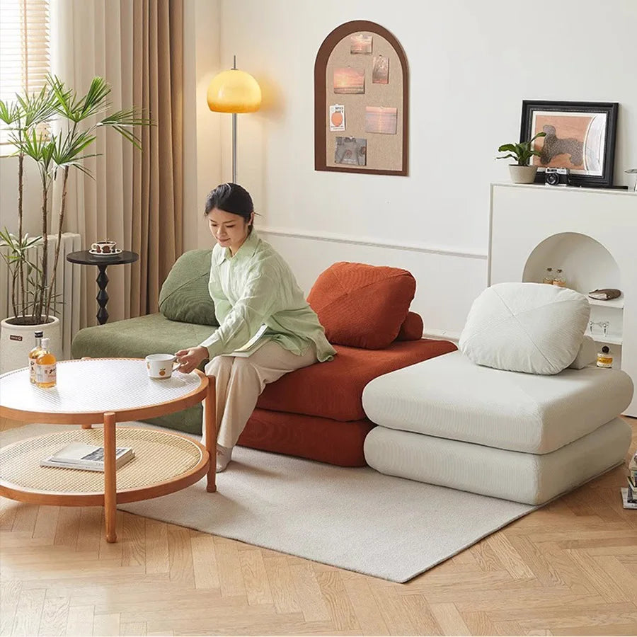 Modular Sectional L Shaped Compressed Bed Sofa